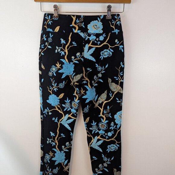 Soft Surroundings Asian Floral Bird Ponte Pull-On Pant, Sz Petite XS - Picture 5 of 6